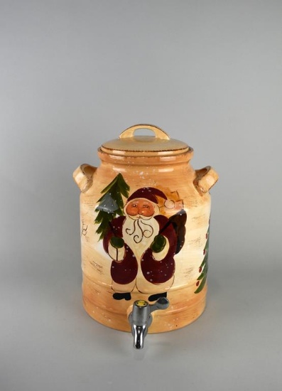 Dano Farrucci Christmas Themed Beverage Crock