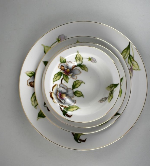 Roselyn China “Dogwood” 53 Piece China Set, Japan