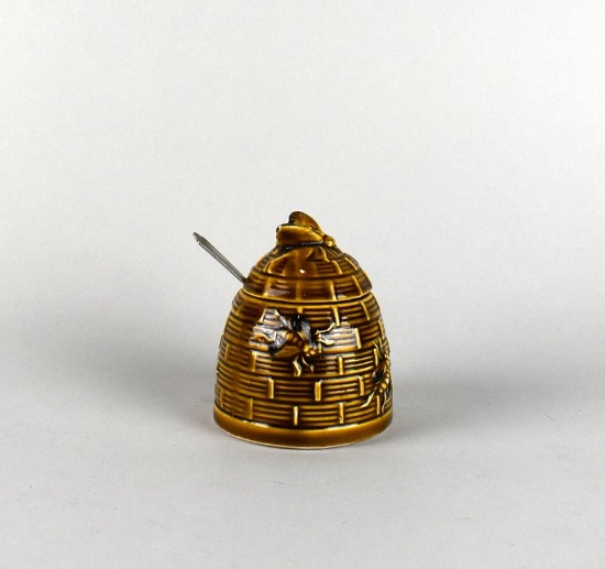 Ceramic Honey Pot with Spoon, Japan