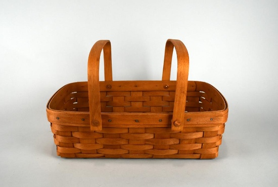 Longaberger 14” Two Handle Basket, 1992