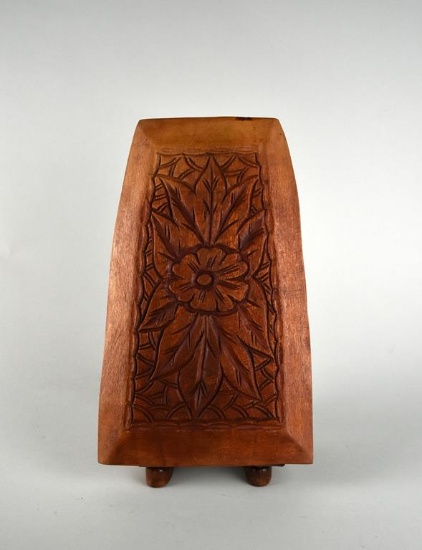Carved Wood Folding Tray