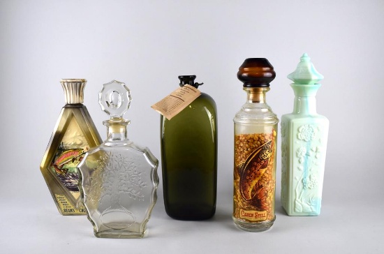 Lot of Five Collectors Liquor &  Bitters Bottles