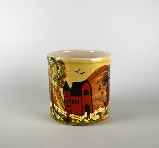Handpainted Robinson Ransbottom Pottery Co. Crock