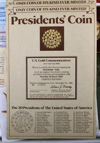 Lot of Numismatic, Philatelic, Notaphilic and Other Collectibles