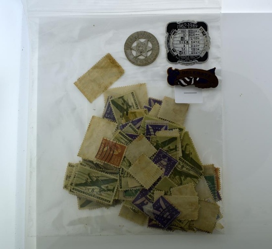 Lot of WWII Era Stamps & Other Collectibles