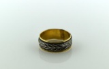 Handsome 14K Gold Filled and Sterling Silver Band, Size 10