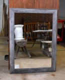 New in Box Ashley Furniture Weathered Wood Finish Wooden Frame Wall Mirror