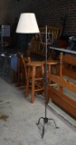 Vintage Metal Rod Adjustable Height Floor Lamp with Shade