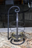 Wrought Metal Pillar Candle Holder