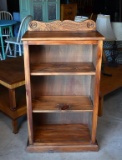 Diminutive Four Shelf Knotty Pine Book Case