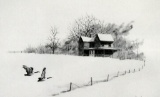 Louis Jones (American, XX-XXI) “Snowscape II” Ltd. Ed. Lithograph , Nicely Framed