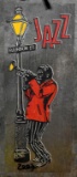 2003 New Orleans Bourbon St Jazz  Decorated Slate Roof Tile