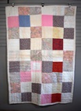 Vintage Hand Sewn Patchwork Quilt