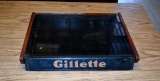 Antique Gillette Razor Blades Wooden Store Display Case