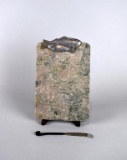 Stone & Metal Fish Handle Cheese Board with Spreader