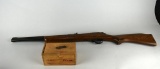 Vintage Crosman Walnut Stock Air Rifle / BB / Pellet Rifle and Hand Made Cartridge Box