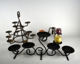 Lot of Three Metal Candle Holders