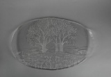 Kosta Boda Glass Tree Meadow Serving Tray