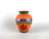 Redware Vase Marked Bazile H...., Perhaps South American