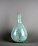 Blown Glass 12” Aqua Vase / Bottle