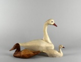 Lot of Three Wood & Resin Water Fowl Figures