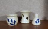 Lot of Three Small Williamsburg Pottery Reproduction Pottery Pieces