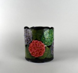 Hand Painted Planter or Knick Knack Holder or Wastebasket