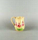 Hughes Studio Art Pottery Pitcher with Floral Motif, 1989