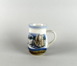 Otagiri Blue & White Wolf Themed Mug
