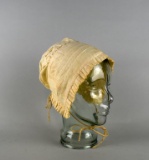 Antique Ladies Linen Bonnet