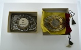 Two Belt Buckles for Coins