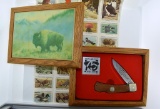 Schrade 50T National Park Service 75th Anniversary Commem. Knife & National Wildlife Fed. Stamps