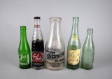 Lot of Vintage Soda / Milk Bottle from Asheville, NC: 7Up, Tru-Ade, Biltmore, Vess, Quality
