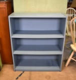 Light Blue Painted Three Shelf Book Case