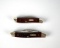 Two Case Pocket Knives: 63087 SS Three-Blade & 6220 SS Two-Blade Peanut, USA