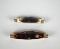 Two Queen Cutlery Three-Blade Pocket Knives: #9115 Jack Knife & #35 Stockman