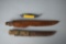 Lot of 3 Knives: Uncle Henry Schrade 167 w/ Scabbard, Sabre 624, & Tramontina Utility w/ Scabbard