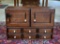 Vintage Broadax Distressed Walnut Wall Spice Rack, Conover, WI (Lot 199)