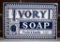 Porcelain & Metal Procter & Gamble Ivory Soap Advertisement Sign