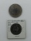 Two US Commemorative Silver Half Dollar Coins: 1986 Statue of Liberty & 1893 Columbus Expo.