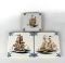 Lot of Three Delft Polychrome Wall Hanging Tiles, Holland