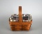 Vintage Signed Longaberger Small Dresden Basket with Liner & Protector
