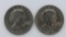 Two 1979 Wide Rim (Near Date) S.B. Anthony Dollars