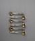 Gorham “1938” Sterling Silver Salt Spoons with Gilt-lined Bowls, Six Pieces