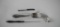 Three Sterling Silver Pieces: Candle Snuffer, Towle Dessert Fork, & Diminutive Spreader