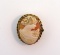 Antique Art Deco Period Shell Cameo in Gold Filled Frame