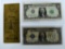 Two $1 Small Notes: #1602 1928-B Silver Cert. & 1901K $1 1963-A Federal Reserve Note, K-Dallas TX