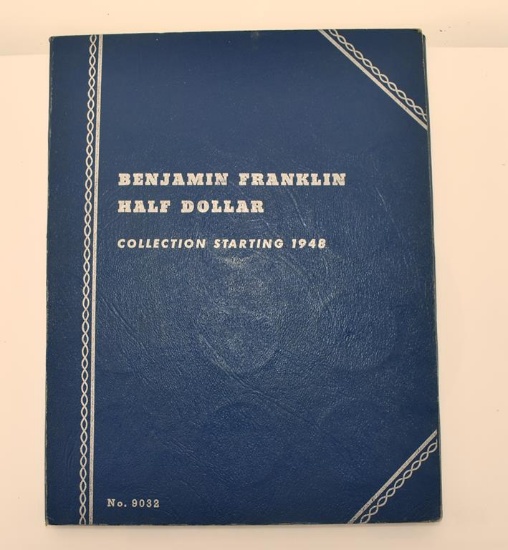 Complete Circulated Franklin Silver Half Dollar Collection, 1948-1963, in Folder