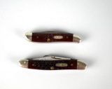 Two Case Pocket Knives: 63087 SS Three-Blade & 6220 SS Two-Blade Peanut, USA
