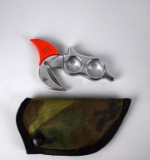 Wyoming Knife Co. Fixed Two-Blade Skinner with Camouflage Sheath